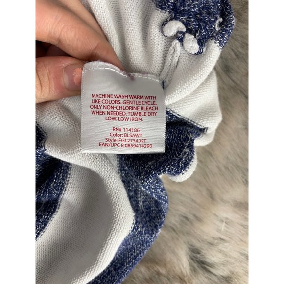 Faded Glory Women Blue White‎ Cardigan Sweater - Picture 4 of 8